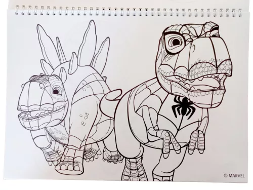 Pókember Spidey Dino-Webs A/4 spirál vázlatfüzet 40 lapos matricával