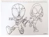 Pókember Spidey Dino-Webs A/4 spirál vázlatfüzet 40 lapos matricával
