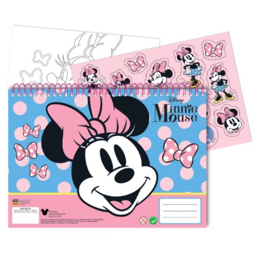 Disney Minnie Joy A/4 spirál vázlatfüzet 40 lapos matricával