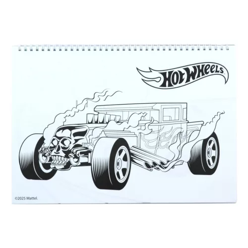 Hot Wheels Challenge A/4 spirál vázlatfüzet 40 lapos matricával