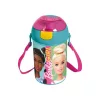 Barbie Happy Thoughts műanyag szívószálas kulacs akasztóval 450 ml