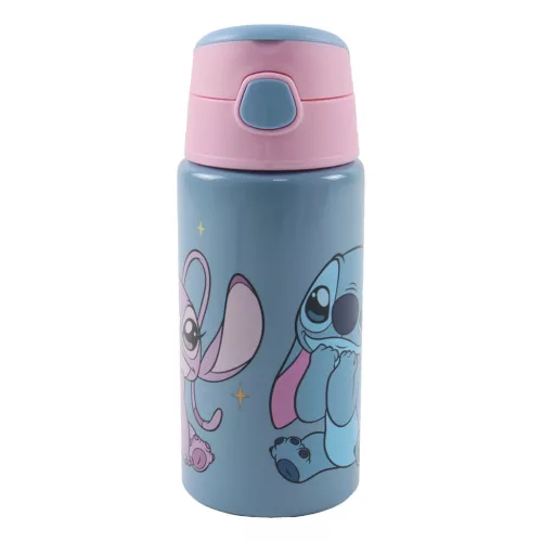 Disney Lilo és Stitch, a csillagkutya Aliens alumínium szívószálas kulacs akasztóval 500 ml