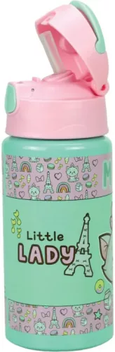 Disney Marie Little Lady alumínium szívószálas kulacs akasztóval 500 mll