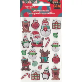 Karácsonyi Figures bubble matrica