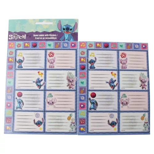 Disney Lilo és Stitch, A csillagkutya Aliens füzetcímke matricával 16 db-os