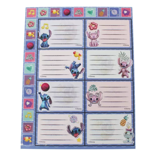 Disney Lilo és Stitch, A csillagkutya Aliens füzetcímke matricával 16 db-os