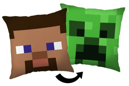 Minecraft Steve Creeper párna, díszpárna 40*40 cm