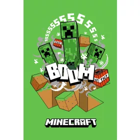 Minecraft Boom Creeper szuper puha polár takaró 100x150cm
