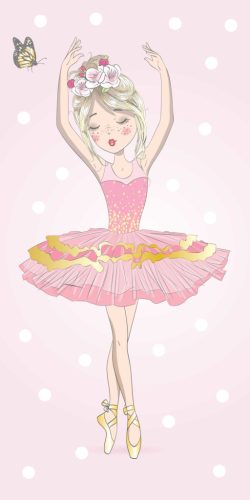 Balett, Balerina Dance fürdőlepedő, strand törölköző 70x140cm