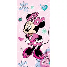   Disney Minnie Pink Floral fürdőlepedő, strand törölköző 70x140cm