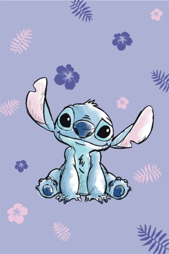 Disney Lilo és Stitch, A csillagkutya Purple mikroflanel takaró 100x150cm