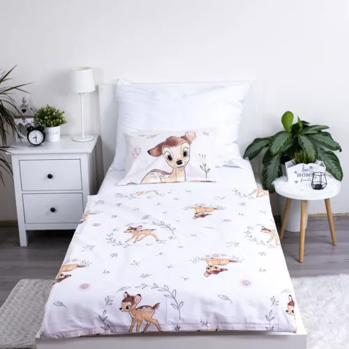 Disney Bambi Beige gyerek, ovis ágyneműhuzat 100×135cm, 40×60 cm