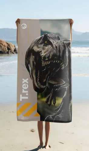 Jurassic World T-Rex fürdőlepedő, strand törölköző 70x140cm