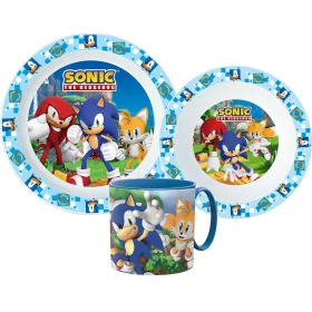   Sonic a sündisznó Adventure étkészlet, micro műanyag szett bögrével 265 ml
