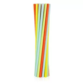 Színes Pastel papír szívószál 12 db-os