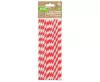 Piros Red Stripes rugalmas papír szívószál 12 db-os