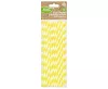 Sárga Yellow Stripes rugalmas papír szívószál 12 db-os