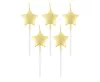 Arany csillag Metallic Gold tortagyertya, gyertya szett 5 db-os