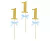 Kék 1st Birthday díszítő pálca 10 db-os