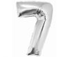 Ezüst 7-es Silver szám fólia lufi 76 cm
