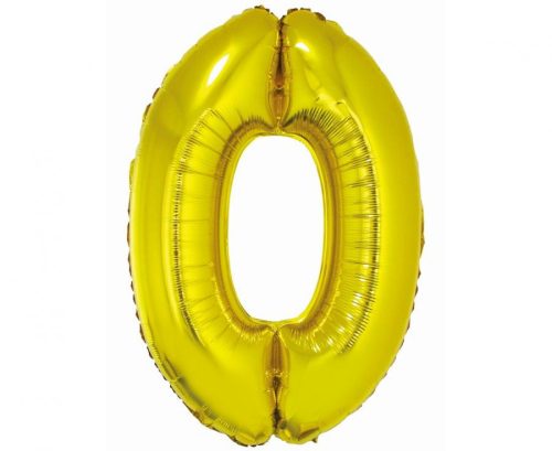 Arany 0-ás Gold szám fólia lufi 76 cm