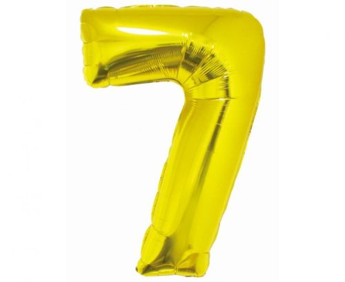 Arany 7-es Gold szám fólia lufi 76 cm