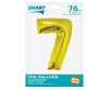 Arany 7-es Gold szám fólia lufi 76 cm