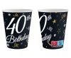 Happy Birthday 40 B&C papír pohár 6 db-os 200 ml