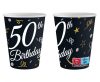 Happy Birthday 50 B&C papír pohár 6 db-os 200 ml