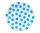 Pöttyös Sky Blue Polka Dot papírtányér 6 db-os 18 cm
