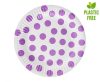 Pöttyös Lavender Polka Dots papírtányér 6 db-os 18 cm