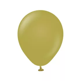 Zöld Pastel Olive léggömb, lufi 20 db-os 5 inch (12,5 cm)