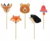 Állatos Forest tortagyertya, gyertya szett 5 db-os