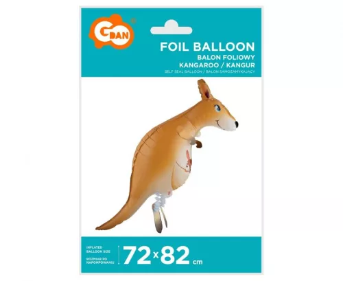 Kenguru Kangaroo sétáló fólia lufi 82 cm
