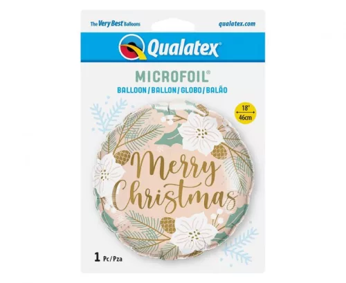 Karácsonyi Merry Christmas Pastel fólia lufi 46 cm