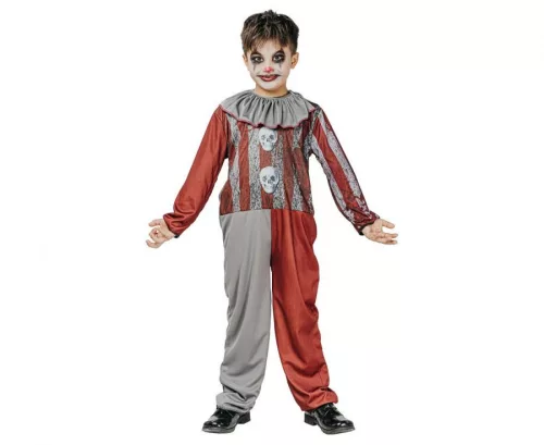 Csontváz és Bohóc Skeleton kifordítható jelmez 120/130 cm