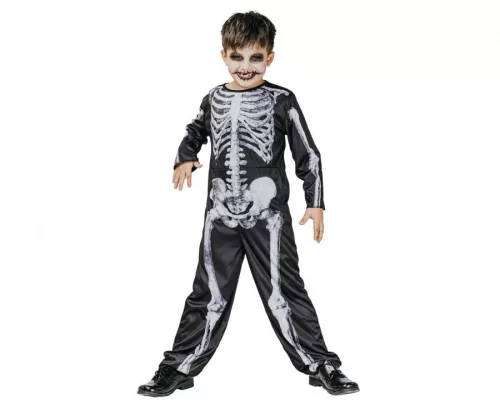 Csontváz és Bohóc Skeleton kifordítható jelmez 120/130 cm
