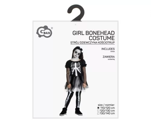 Csontváz Girl jelmez 110/120 cm