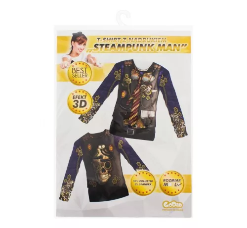 Kalóz Skull 3D férfi póló, felső L