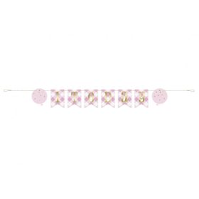 1st Birthday Pink, Első születésnap papír felirat 182 cm