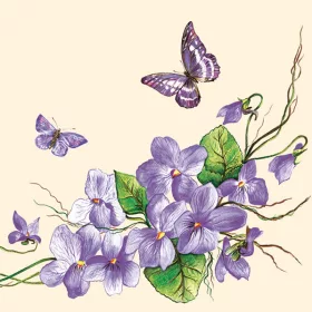Virág Violet szalvéta 20 db-os 33x33 cm