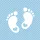 Babaváró Little Feet Blue szalvéta 20 db-os 33x33 cm