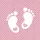 Babaváró Little Feet Pink szalvéta 20 db-os 33x33 cm