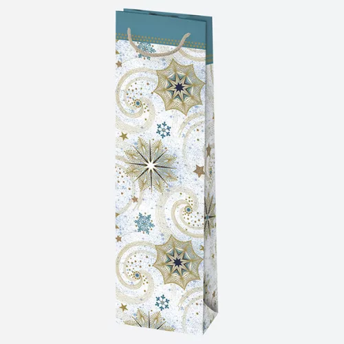 Karácsonyi Patterned papír italtáska 12x40x9 cm