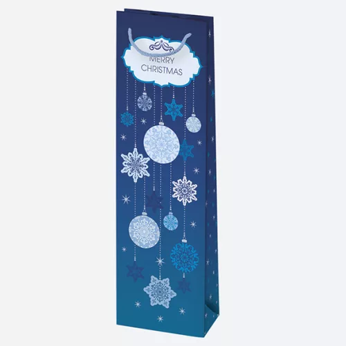 Karácsonyi Patterned papír italtáska 12x40x9 cm