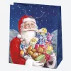 Karácsonyi Toyland papír ajándéktasak, ajándékzacskó 19x23x10,5 cm