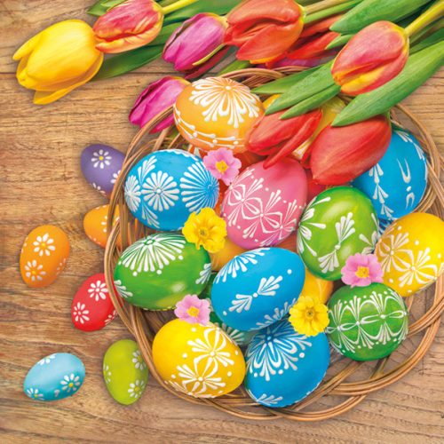 Húsvét Colourful Eggs szalvéta 20 db-os 33x33 cm