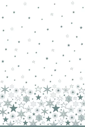 Karácsonyi Silver Stars papír asztalterítő 120x180 cm