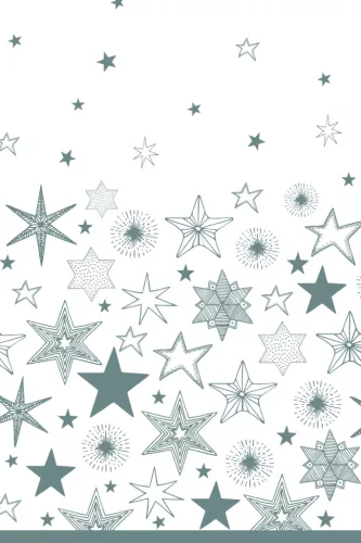 Karácsonyi Silver Stars papír asztalterítő 120x180 cm