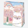 Állatos Sissy papír ajándéktasak, ajándékzacskó 19x23x10,5 cm